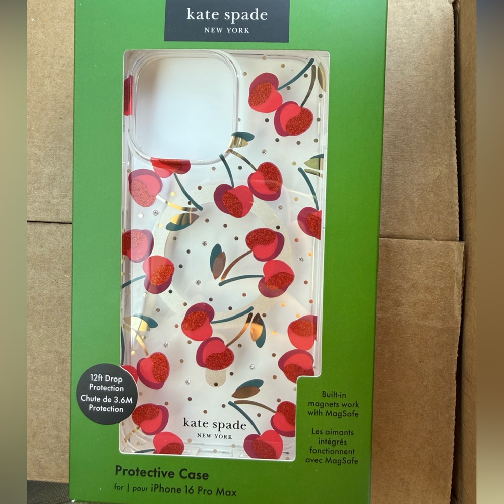 Kate Spade Cherry Design iPhone 16 Pro Max Case